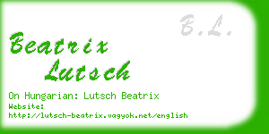 beatrix lutsch business card